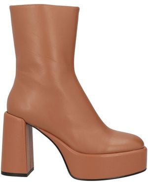 Jeannot Camel Ankle Boots Leather - Brown