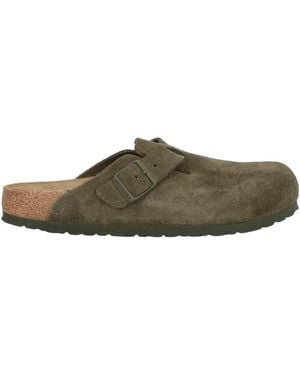 Birkenstock Boston Mules & Clogs Leather - Green