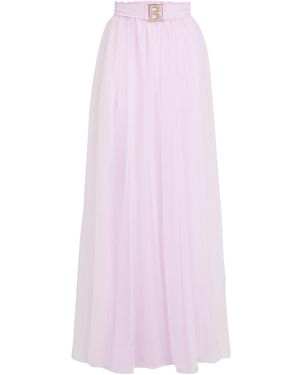 Blugirl Blumarine Lilac Maxi Skirt Polyamide - Pink