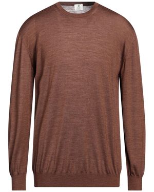 Luigi Borrelli Napoli Sweater Virgin Wool, Silk, Cashmere - Brown