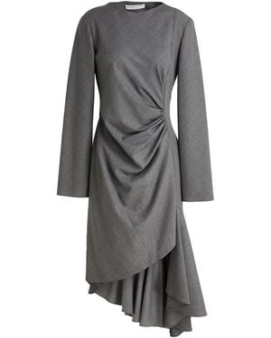 Philosophy Di Lorenzo Serafini Midi Dress Polyester, Wool, Elastane - Gray