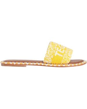 De Siena Sandals Textile Fibers - Yellow