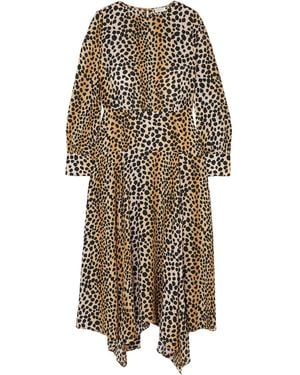 RIXO London Midi-Kleid - Natur