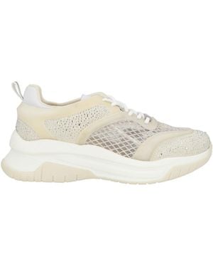 Baldinini Sneakers Textile Fibers, Leather - White