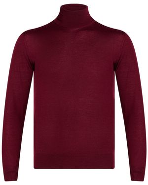 MILLENOVECENTOCINQUANTA7 Burgundy Turtleneck Merino Wool - Red