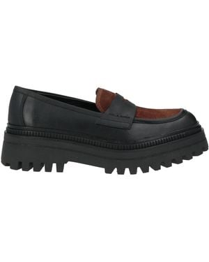 Elvio Zanon Loafers Leather - Black