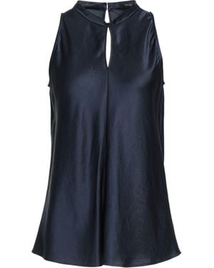 Luisa Cerano Midnight Top Viscose, Cotton, Linen - Blue