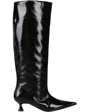 Ganni Boot Textile Fibres - Black