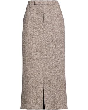 Brunello Cucinelli Dark Maxi Skirt Virgin Wool, Silk, Polyamide - Grey