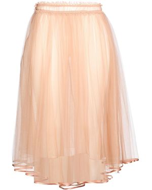 Elisabetta Franchi Blush Midi Skirt Polyamide - Natural