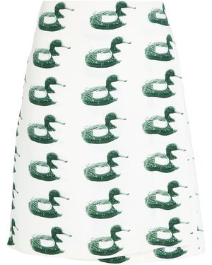 Burberry Ivory Mini Skirt Viscose - Green