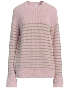 RED Valentino Metallic Crewneck Knit Sweater - Pink