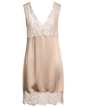 Marella Khaki Mini Dress Acetate, Viscose - Natural