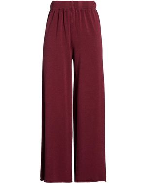 Souvenir Clubbing Burgundy Trousers Viscose, Polyester, Nylon - Red
