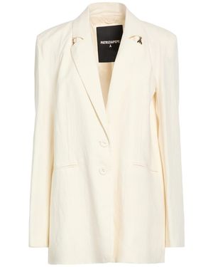 Patrizia Pepe Ivory Blazer Viscose, Linen - White