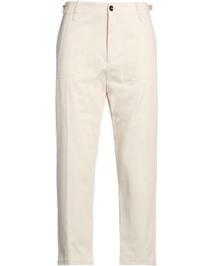 Officina 36 Cream Trousers Cotton - Natural