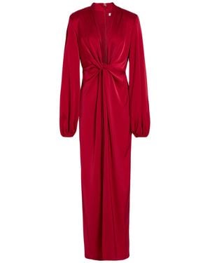 SILENCE LIMITED Maxi Dress Polyester, Viscose, Elastane - Red