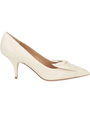 Ferragamo Cream Court Shoes Leather - Natural