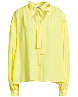 MSGM Shirt Acetate, Silk - Yellow
