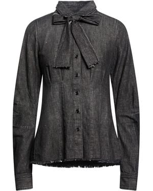 High Denim Shirt - Black