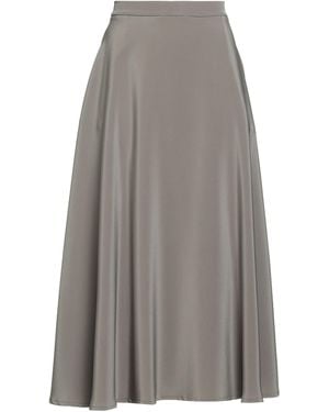 Sorelle Collezioni Private Khaki Midi Skirt Nylon, Polyester - Gray