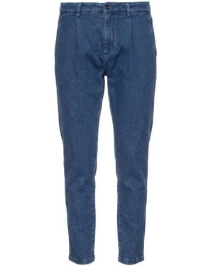 Moorer Jeans Cotton, Elastane - Blue