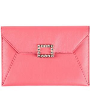 Roger Vivier Document Holder Leather - Pink