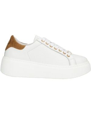 Twinset Camel Sneakers Cow Leather, Calfskin - Natural