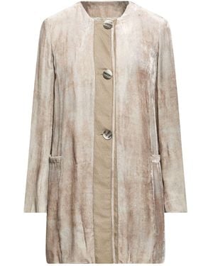 Gentry Portofino Overcoat & Trench Coat Viscose, Silk - Natural