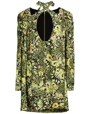 Dries Van Noten Lime Mini Dress Polyester - Green