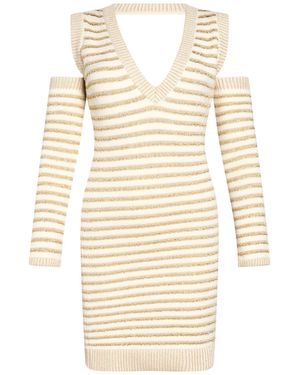 No Secrets Cream Mini Dress Viscose, Polyester, Polyamide, Metal Fiber, Polybutylene - Natural