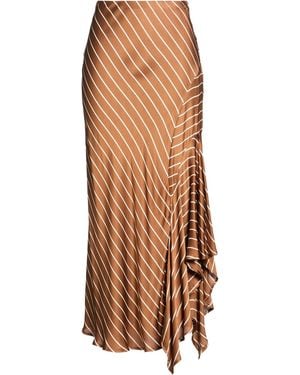 Semicouture Maxi Skirt Viscose - Brown