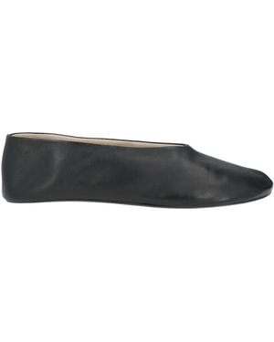 The Row Ballet Flats Leather - Gray