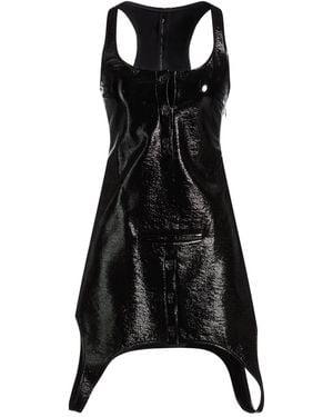 Courreges Mini Dress Cotton, Polyurethane, Elastane - Black