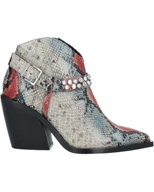 ERMANNO FIRENZE Light Ankle Boots Soft Leather - Grey
