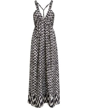 Rebel Queen Ivory Maxi Dress Polyester - White