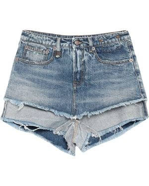 R13 Denim Shorts Cotton - Blue