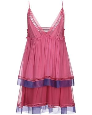 Alberta Ferretti Mini Dress Silk, Polyamide - Pink