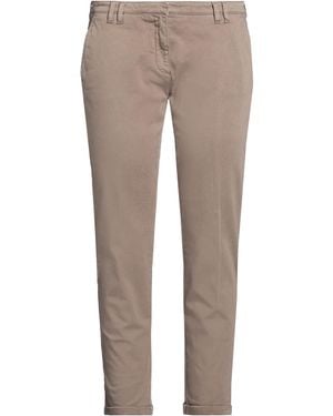 Eleventy Taupe Pants Cotton, Elastane - Natural