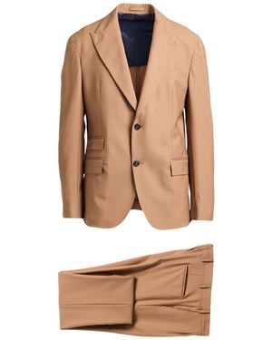 Eleventy Camel Suit Wool - Natural