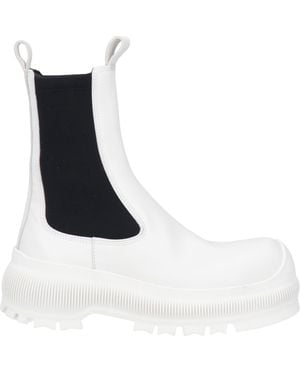 Jil Sander Ankle Boots Leather, Textile Fibres - White