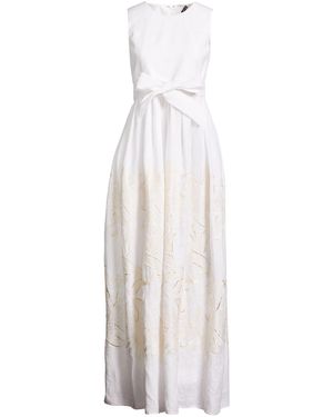Kiton Maxi Dress Linen - White