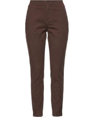 European Culture Trousers Cotton, Elastane - Brown