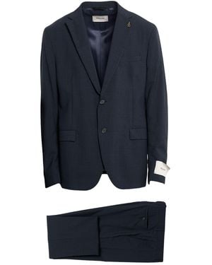 Paoloni Suit Virgin Wool, Elastane - Blue