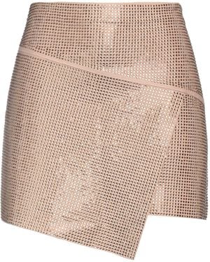 ANDREADAMO Mini Skirt Viscose, Glass, Polyester, Other Fibers, Aluminum - Natural