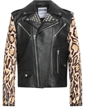 Moschino Couture Jacket Sheepskin, Cotton, Viscose, Polyamide, Elastane - Black