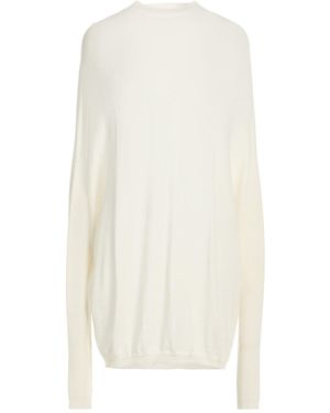 Rick Owens Cream Turtleneck Virgin Wool - White