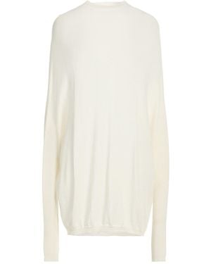 Rick Owens Cream Turtleneck Virgin Wool - White