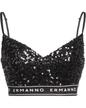 ERMANNO FIRENZE Top Polyester, Elastane - Black