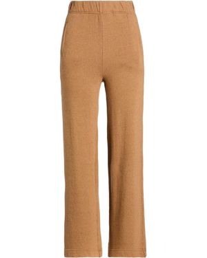 120% Lino Camel Trousers Cashmere, Modal, Wool - Natural